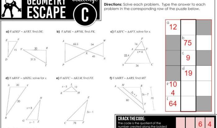 Ela test prep escape room answer key